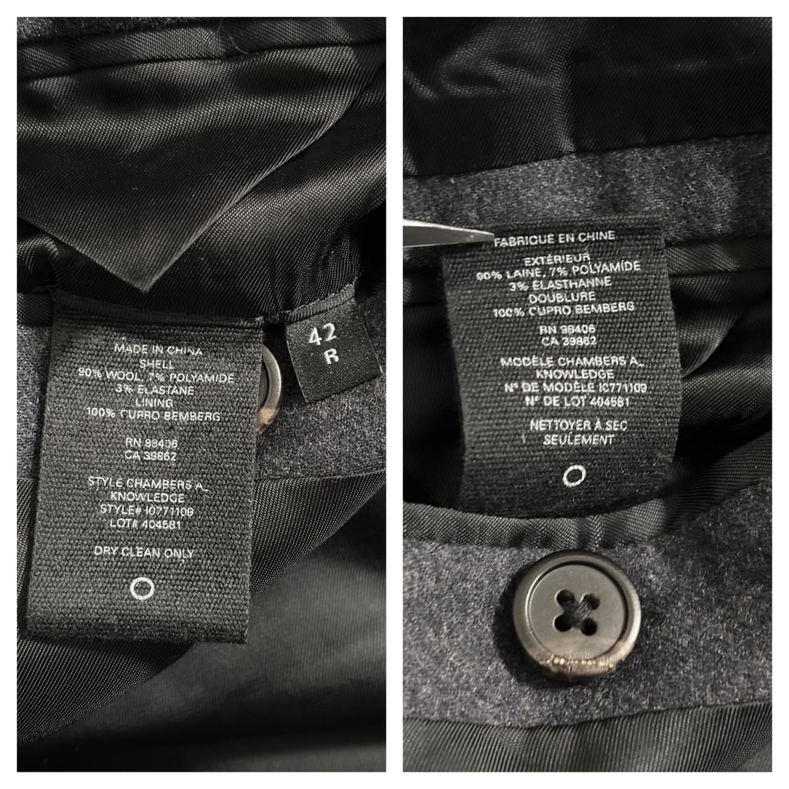 띠어리 챔버스 블레이저 자켓42R(105)/진그레이 상품이미지8