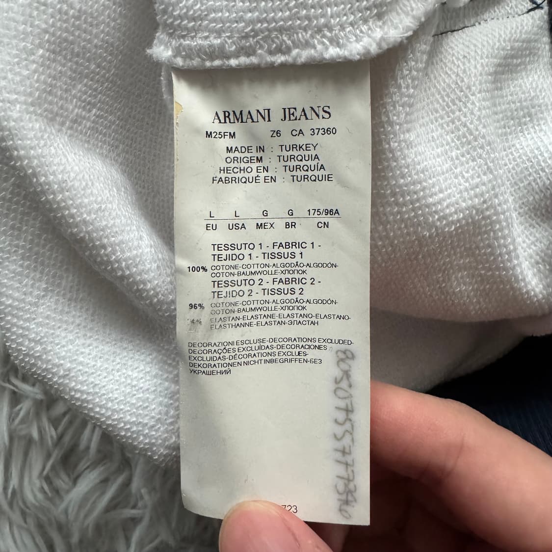 ARMANI 일본빈티지 후드집업 아르마니 빈티지후드집업 L 100 상품이미지7