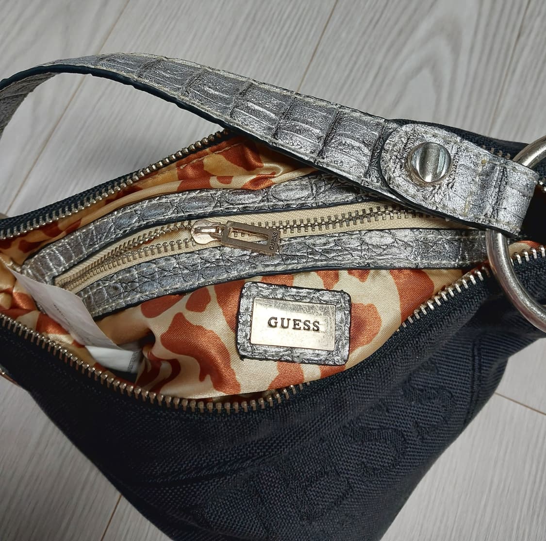 게스 y2k 코튼 숄더백 블랙 상품이미지9