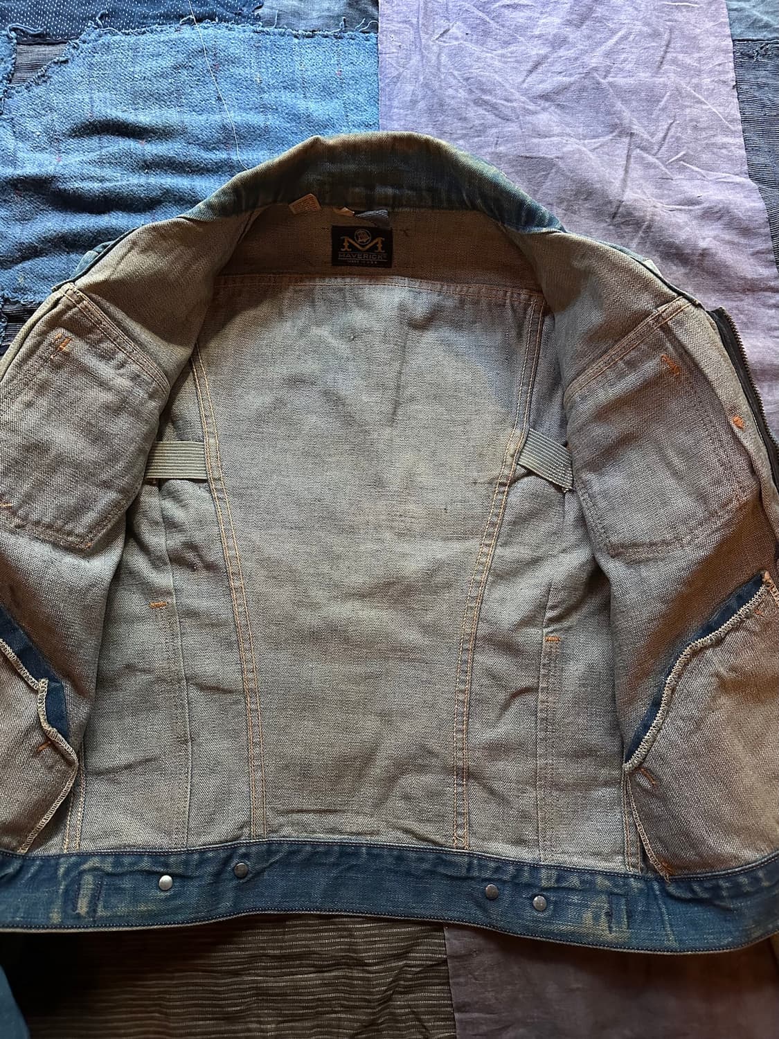 70s USA 빈티지 랭글러 매버릭 24MJZ 데님 자켓 상품이미지7