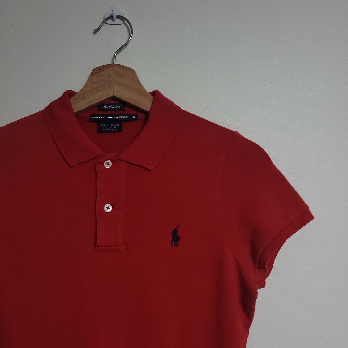 (M) POLO 폴로 랄프로렌 스포츠 여성 반팔 카라티 레드 상품이미지2
