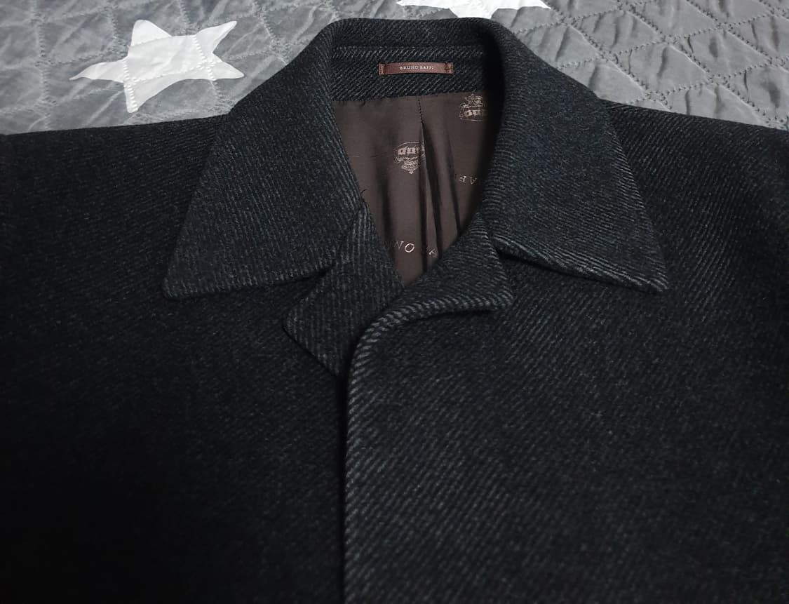 브루노바피 이태리 클래식 앙고라 혼방 울  미디 코트 (L) 상품이미지2