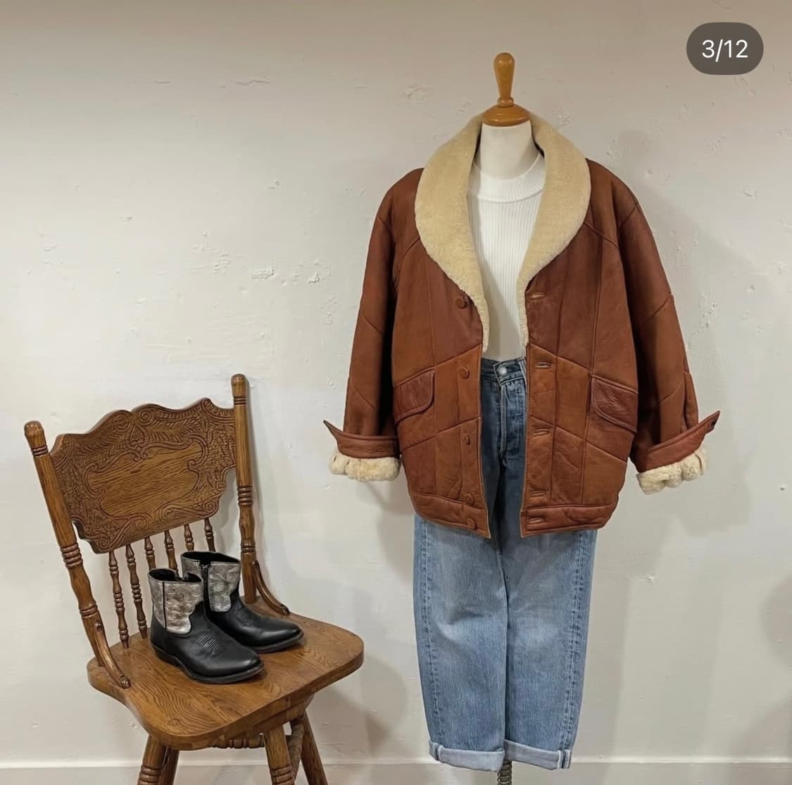 독일산 리얼양모무스탕 상품이미지3