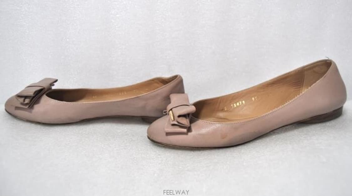 페레가모/여성플랫가죽슈즈(245)정품 상품이미지5