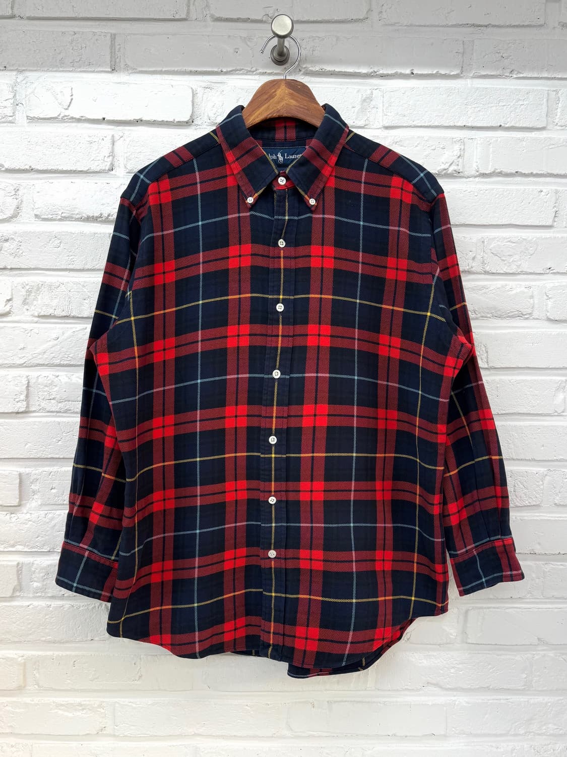 폴로 네이비 레드 체크 셔츠 상품이미지3