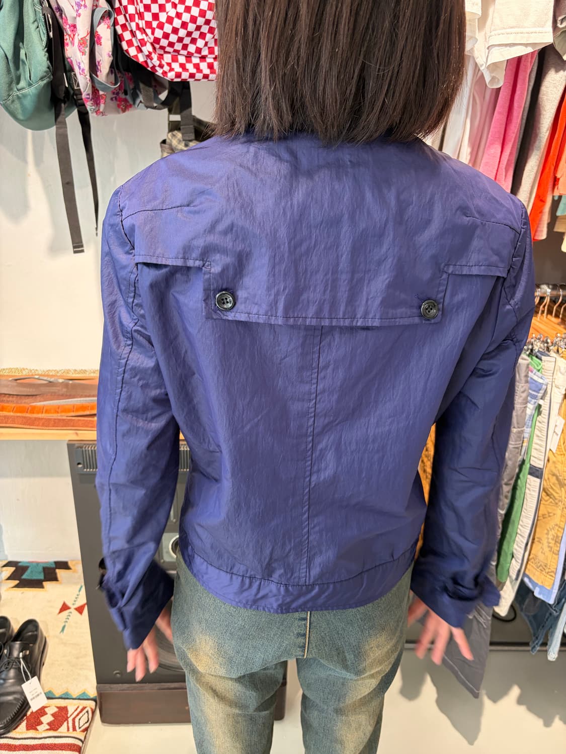 WODUL 버튼 디테일 네이비 자켓 M 상품이미지8