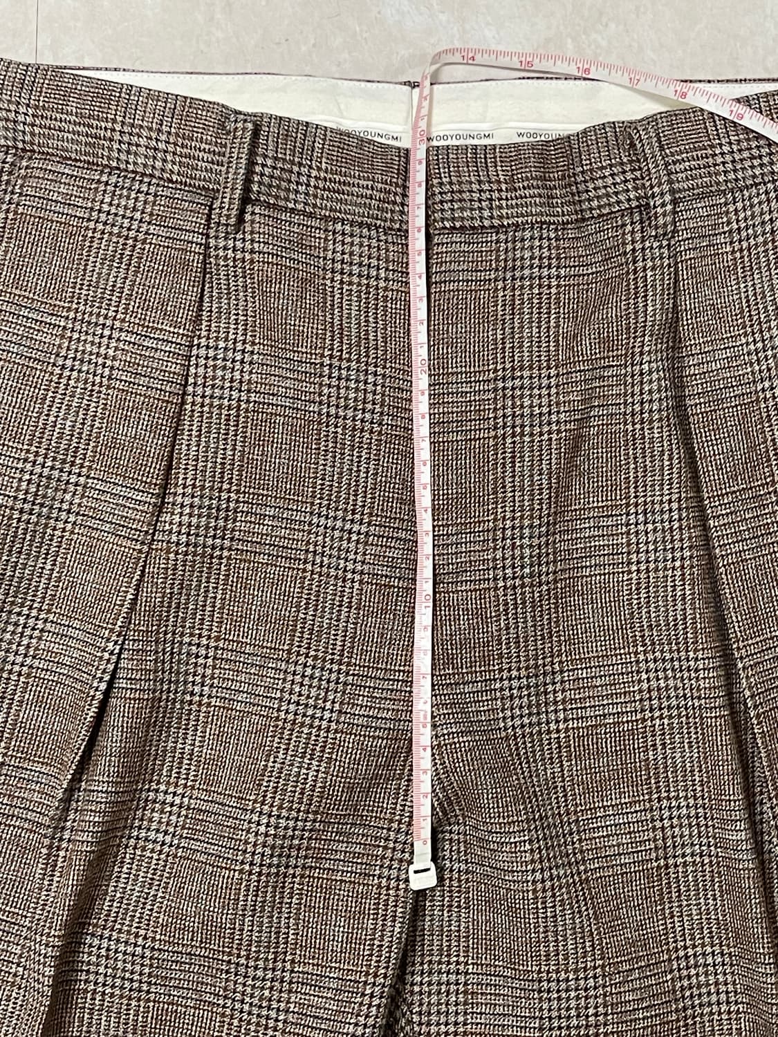솔리드옴므 우영미 울 체크 슬랙스바지 판매(새상품) 상품이미지6