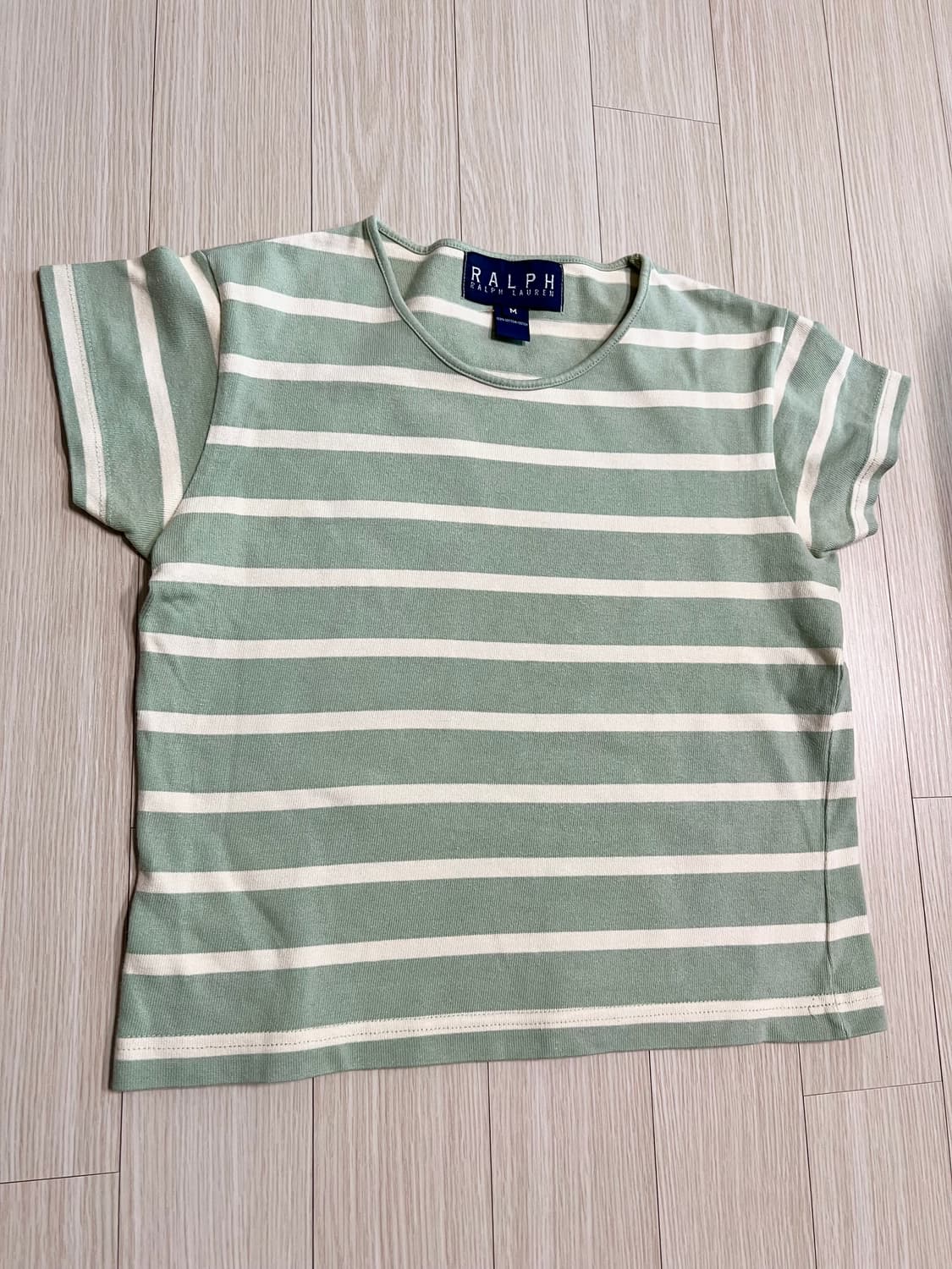 랄프로렌 피스타치오 스트라이프 여성반팔 상품이미지1