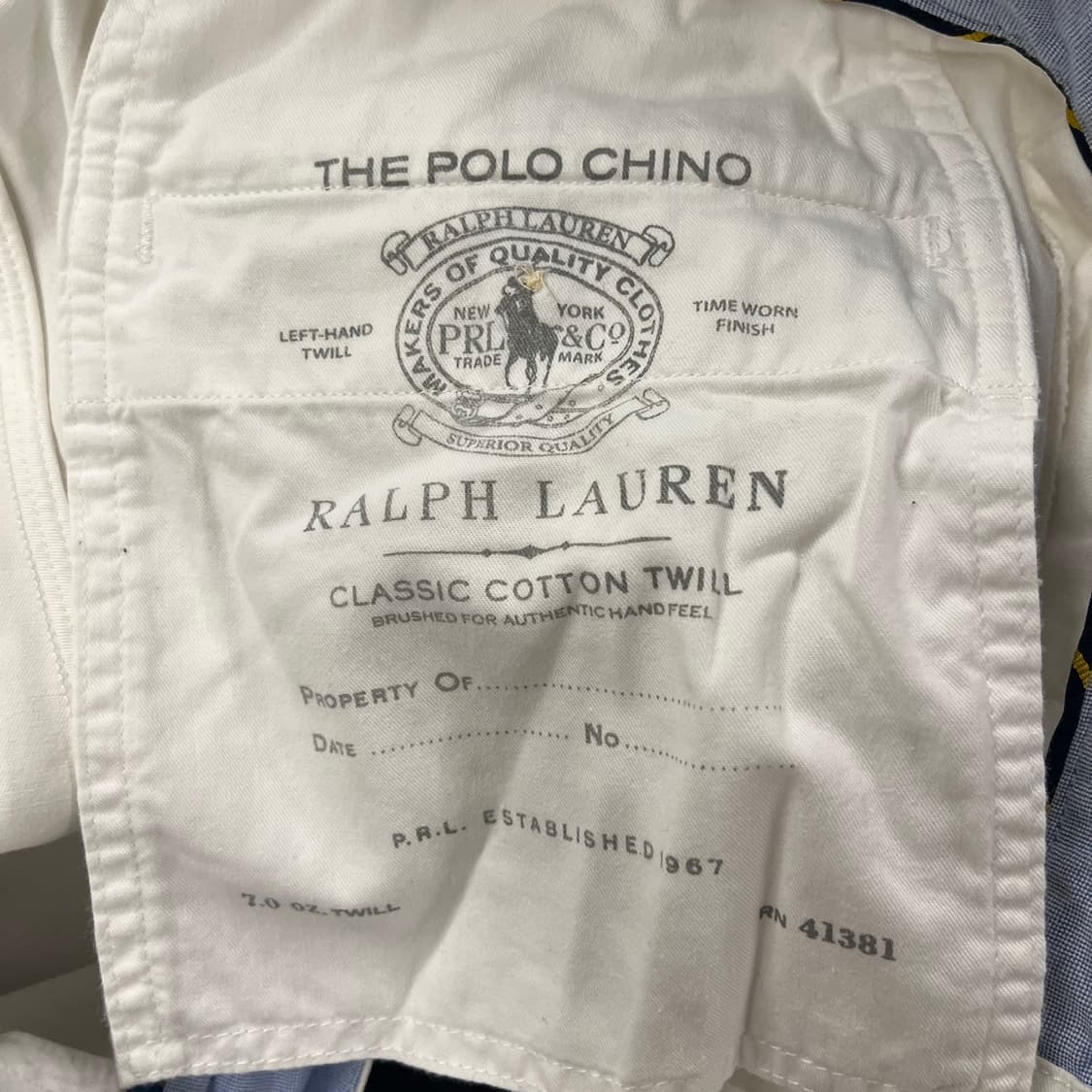 [ 정품 ] 폴로랄프로렌 스트레이트핏 워시드 등대 자수 치노팬츠 b19 상품이미지6
