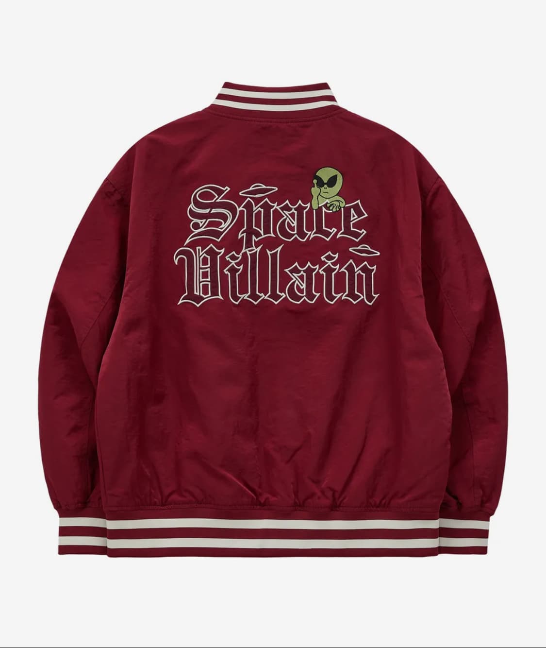 후드후드 H 베이스볼 자켓 버건디 상품이미지2