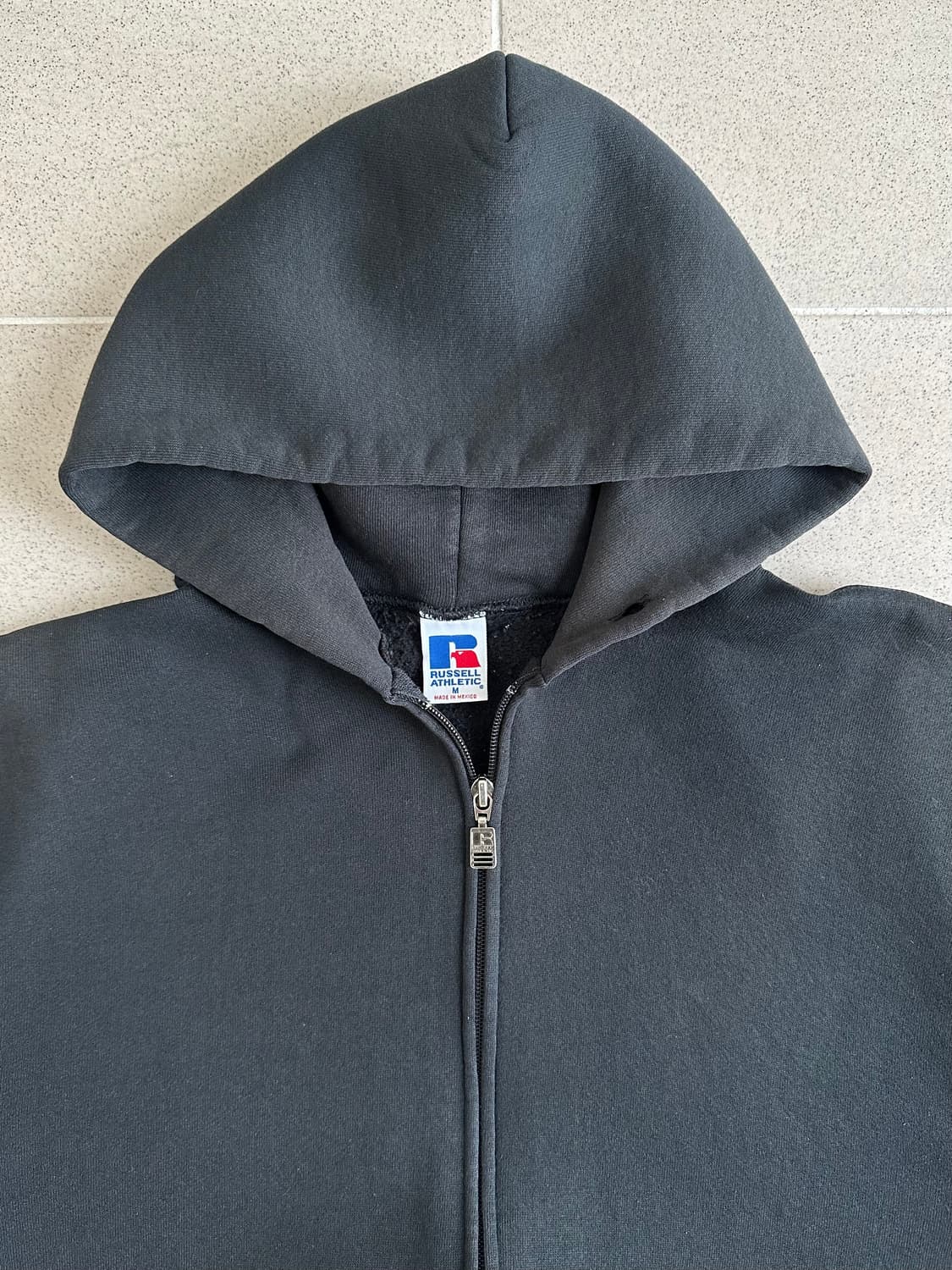 90s 빈티지 러셀 후드집업 블랙 M 상품이미지3