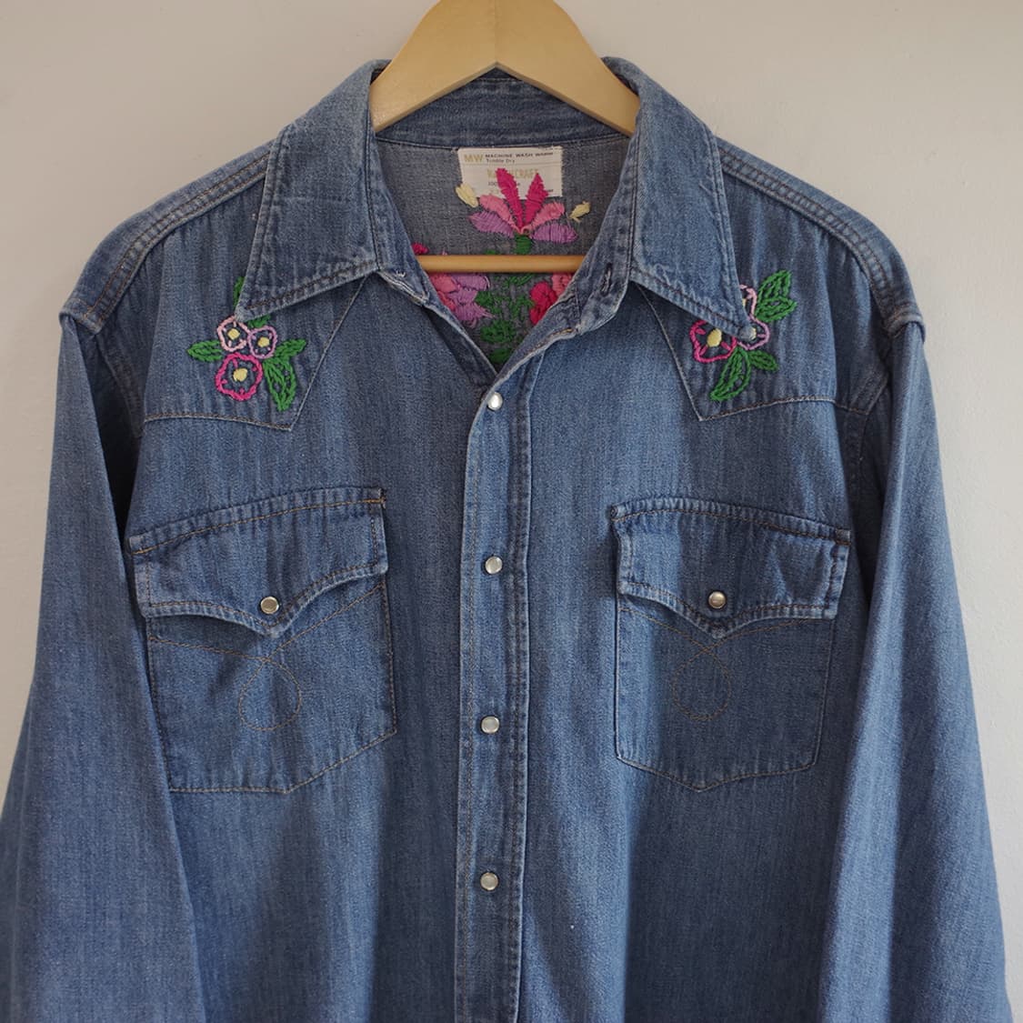 70's Ranchcraft Denim Western Shirt 상품이미지2