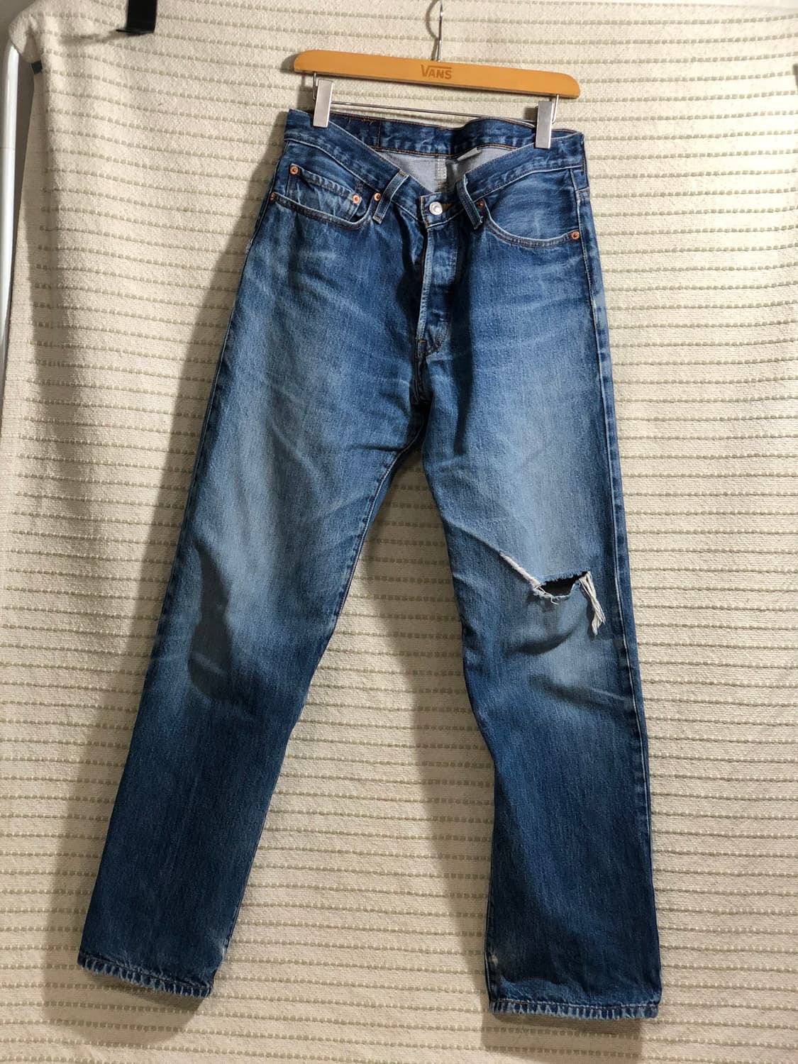 리바이스 501 중청 찢청 데미지 데님 32x32 상품이미지1