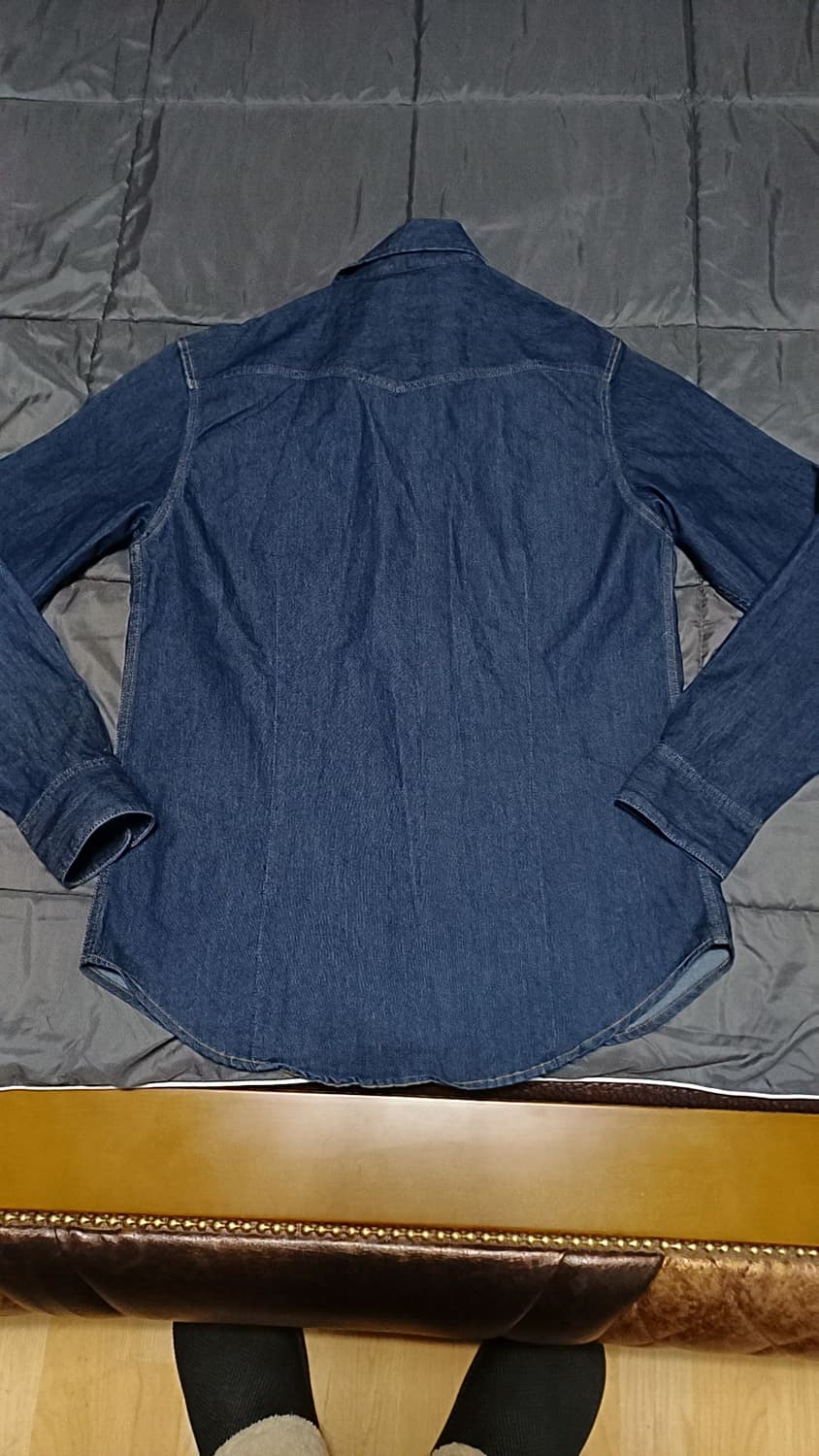 디자인유나이티드 스판청셔츠 실측95 가슴51 기장72 상품이미지3