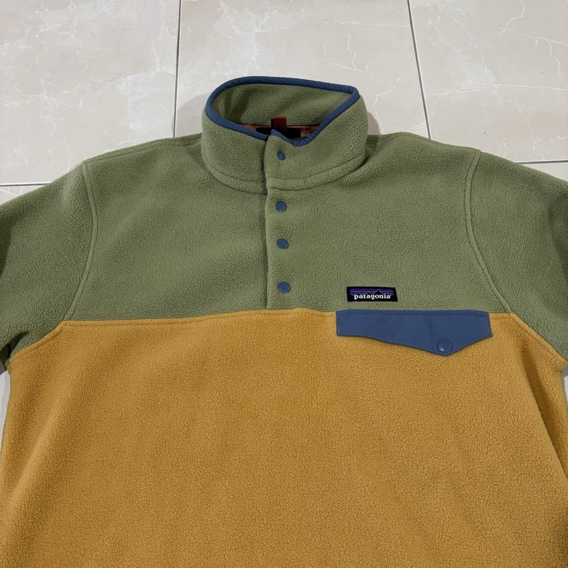 10s 파타고니아 신칠라 스냅-T 카키/머스타드 상품이미지2