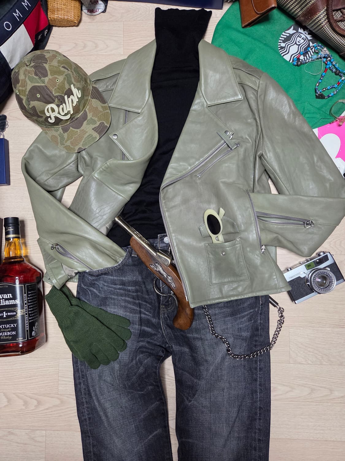 (U.K)바이크 라이더 자켓 가죽 점퍼 핸드메이드 레더자켓 상품이미지3