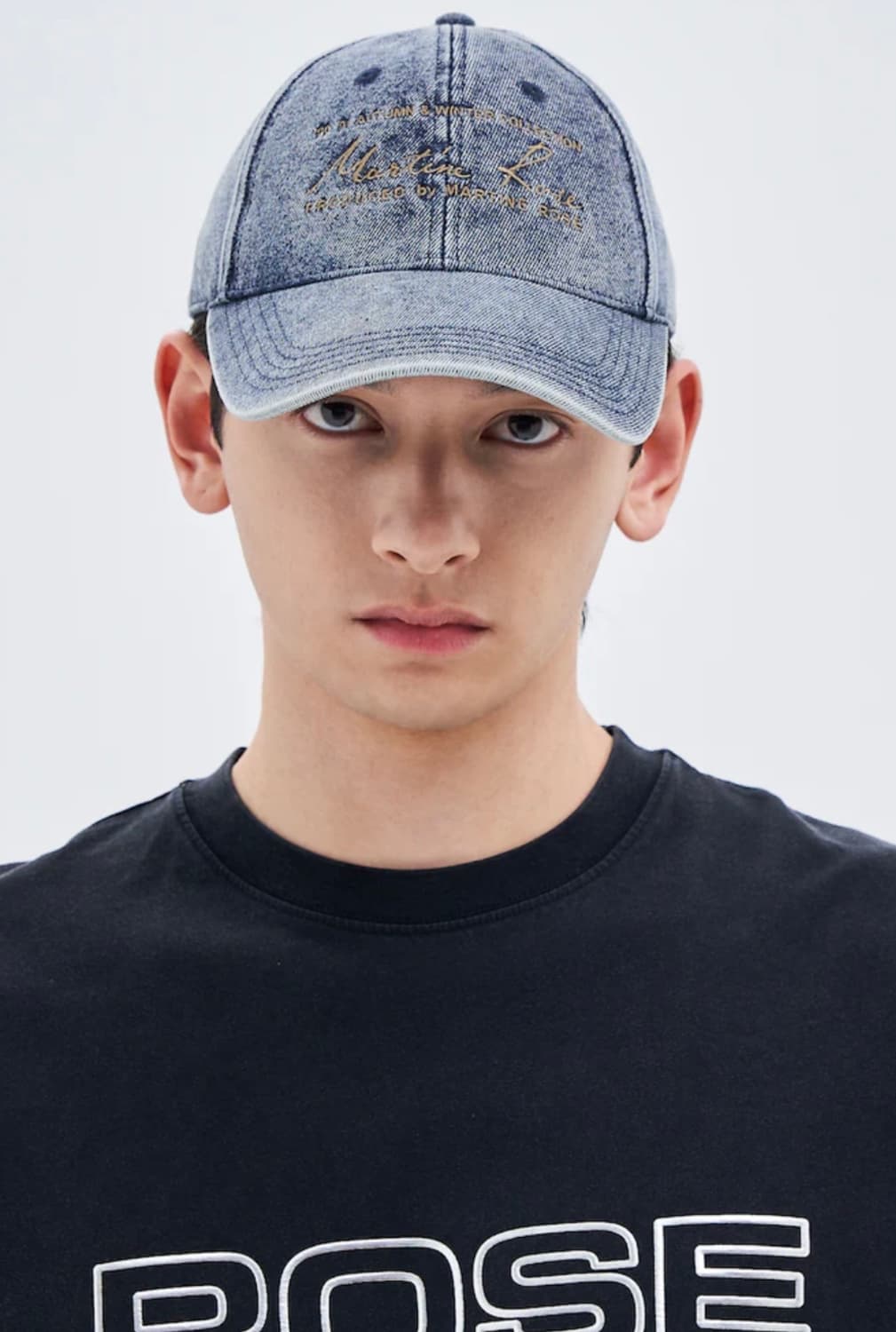 마틴 로즈 시그니처 로고 데님 캡 볼캡 모자 상품이미지6