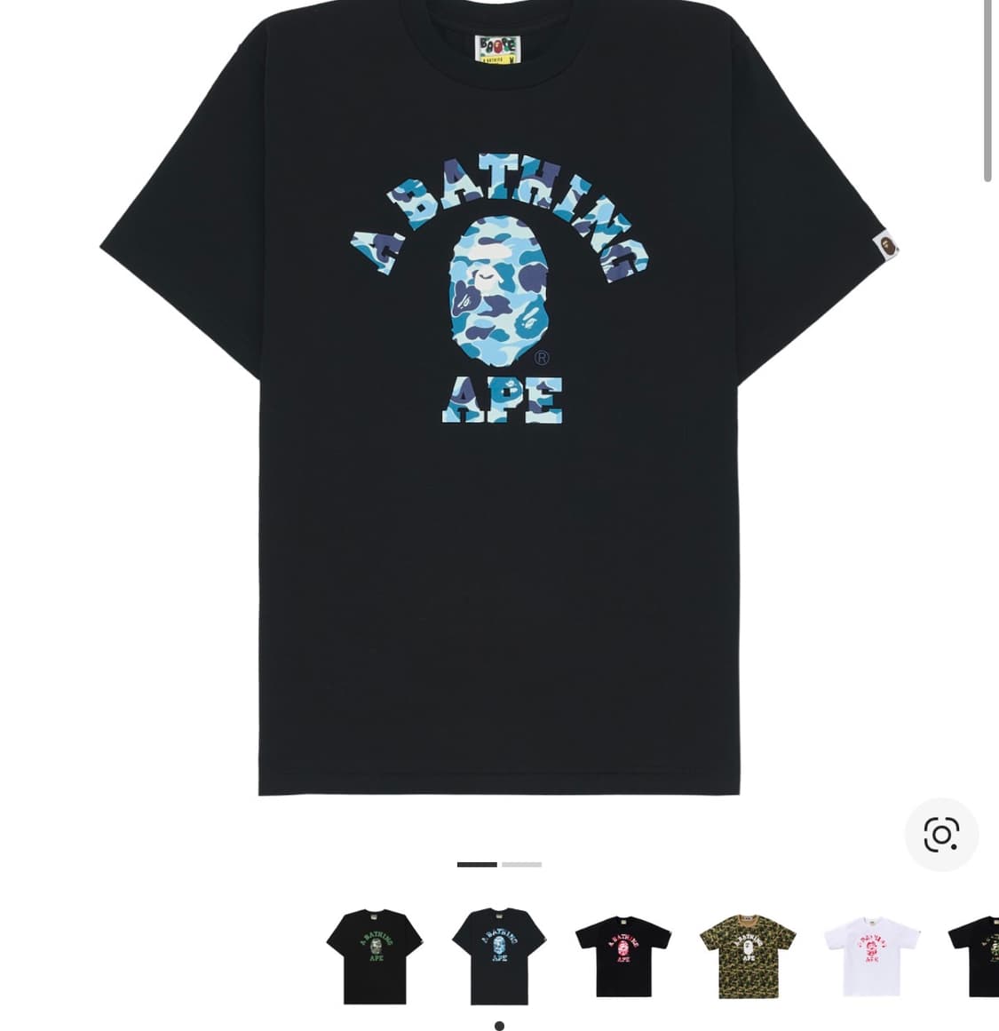 베이프 ABC 카모 티셔츠 블루 L 상품이미지1