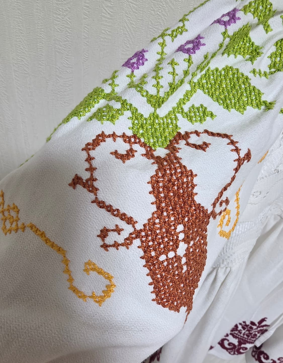 빈티지 아워 스퀘어넥 반팔 자수 블라우스 상품이미지4