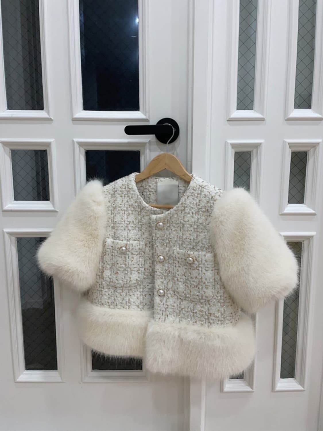 트위드 퍼 자켓 상품이미지2