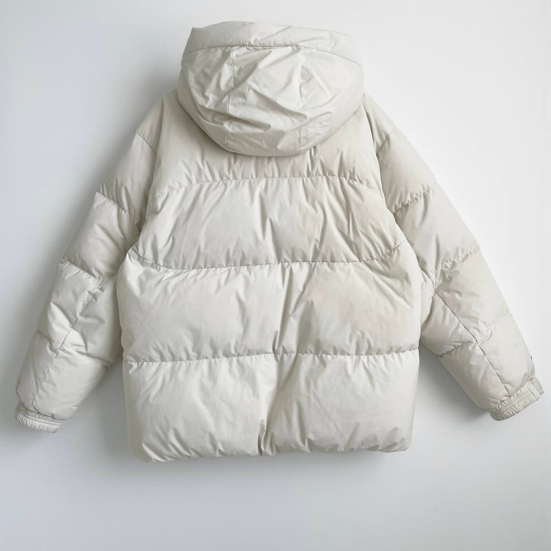 F2 뉴발란스 유니 플라잉 구스 다운 아이보리 숏 패딩 100사이즈  상품이미지3