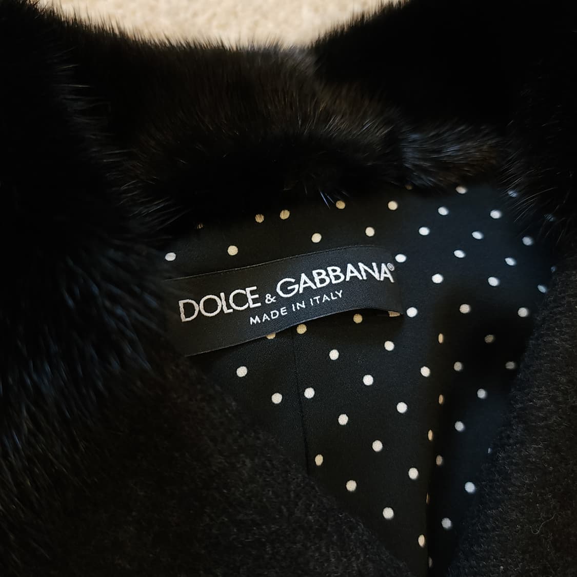 돌체앤가바나 울코트 밍크퍼 쥬얼리 버튼 버진울 코트 38 상품이미지6