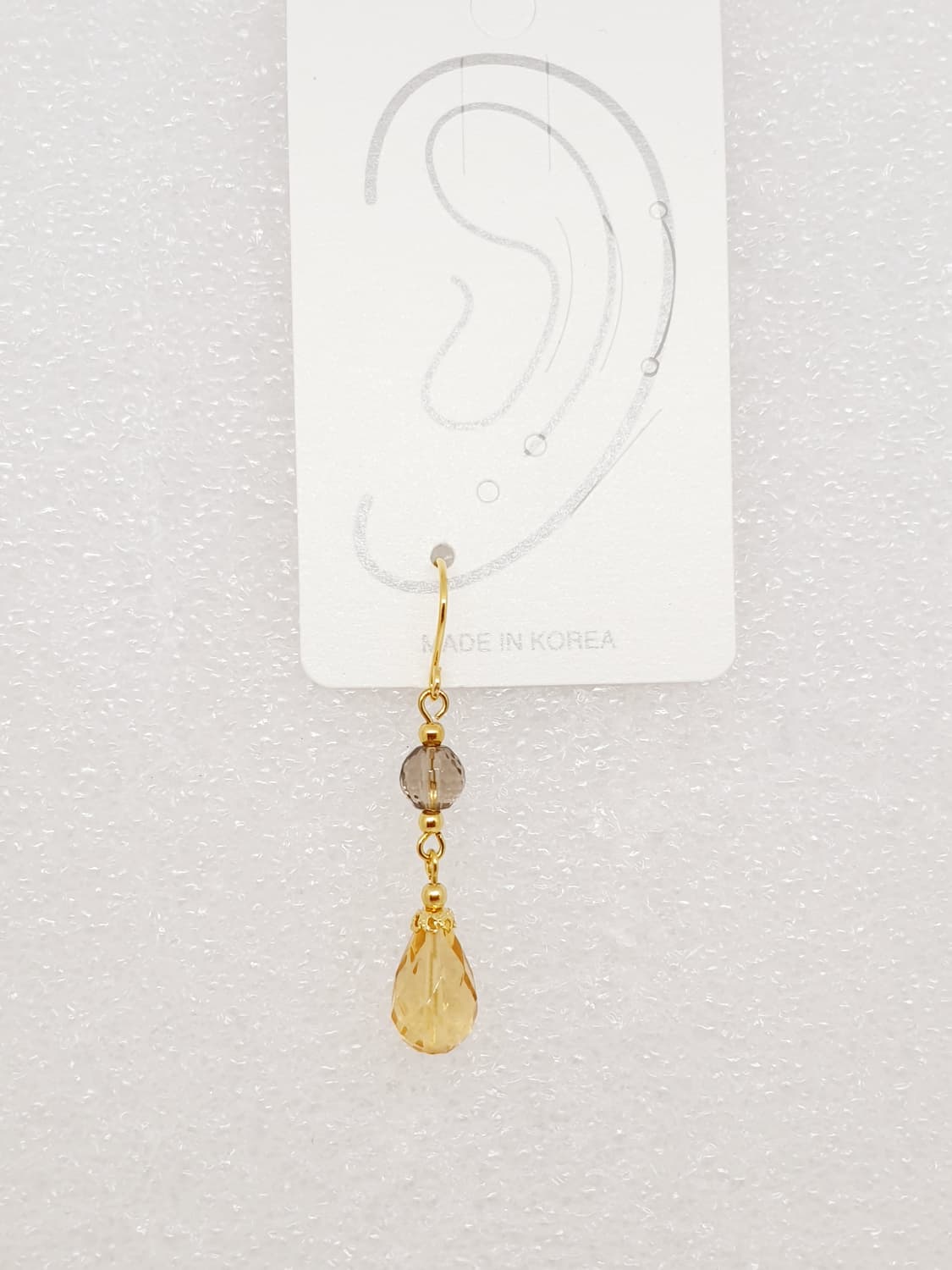 시트린 브리올릿 드롭 귀걸이 상품이미지2