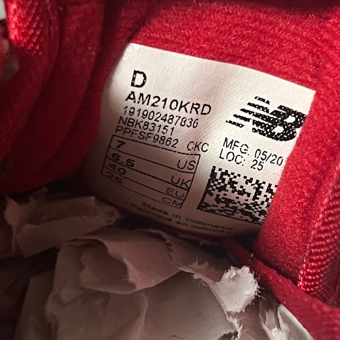 뉴발란스 210 RED색상, 250CM 상품이미지8