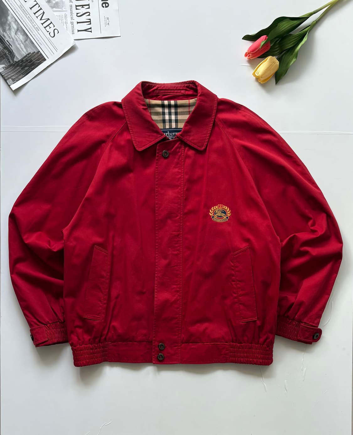 버버리 오버핏 레드 해링턴 자켓 상품이미지2