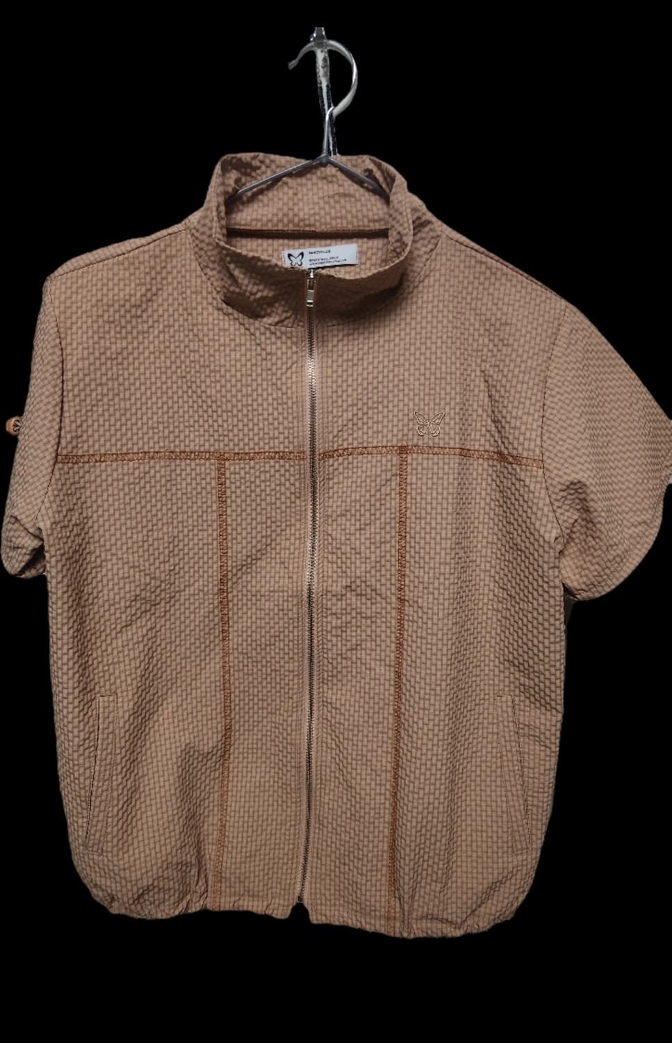 팬시클럽 와플체크 유틸리티 숏 슬리브 핑크 상품이미지4