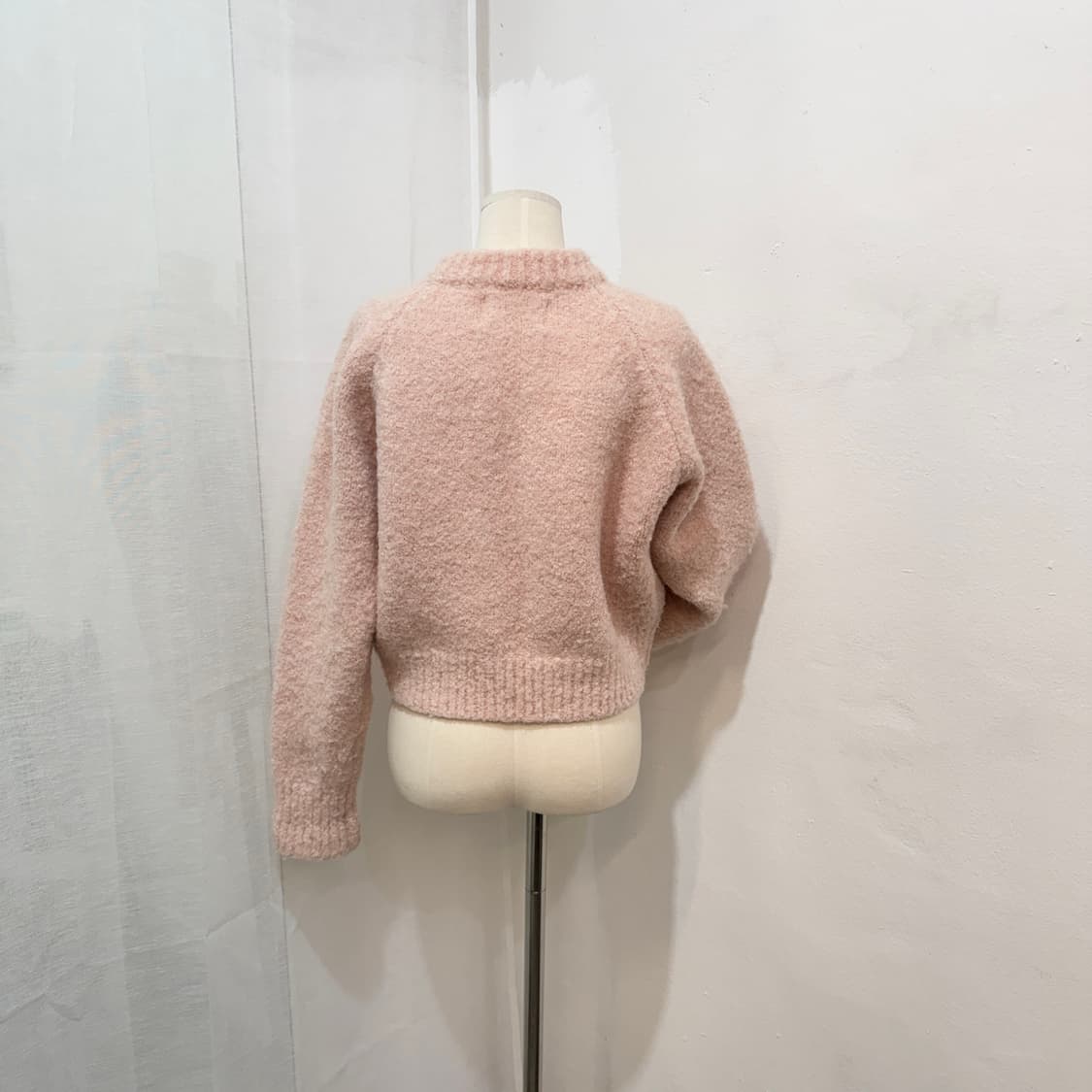 언유즈얼리 지퍼집업 핑크가디건 니트가디건 4187 상품이미지4