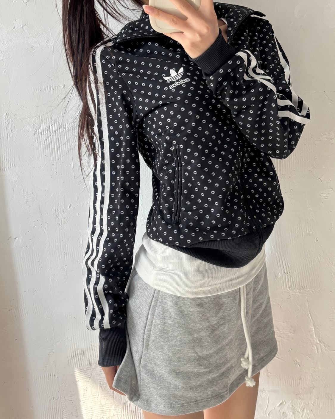 Adidas 아디다스 블랙컬러 립패턴 파이어버드 트랙탑 상품이미지1