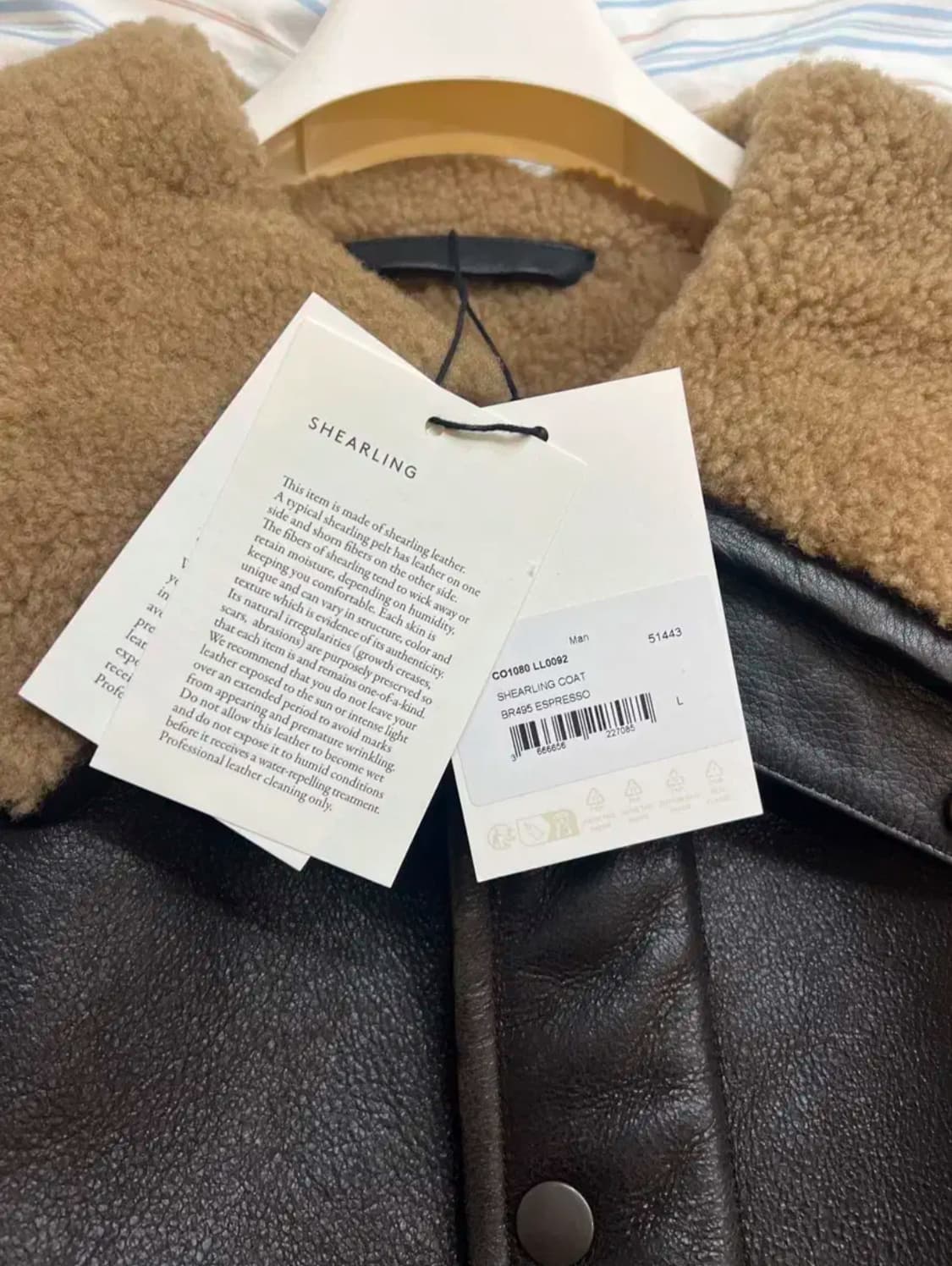 르메르/24fw 시어링 무스탕 자켓/ L 상품이미지6