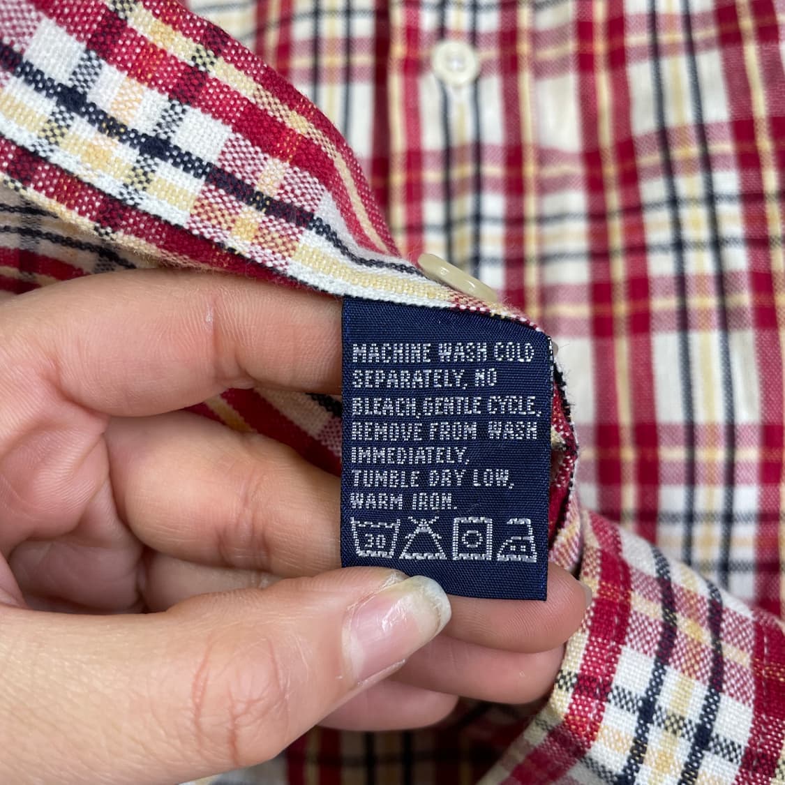 노티카 체크 원포켓 코튼 긴팔 셔츠 M 상품이미지7