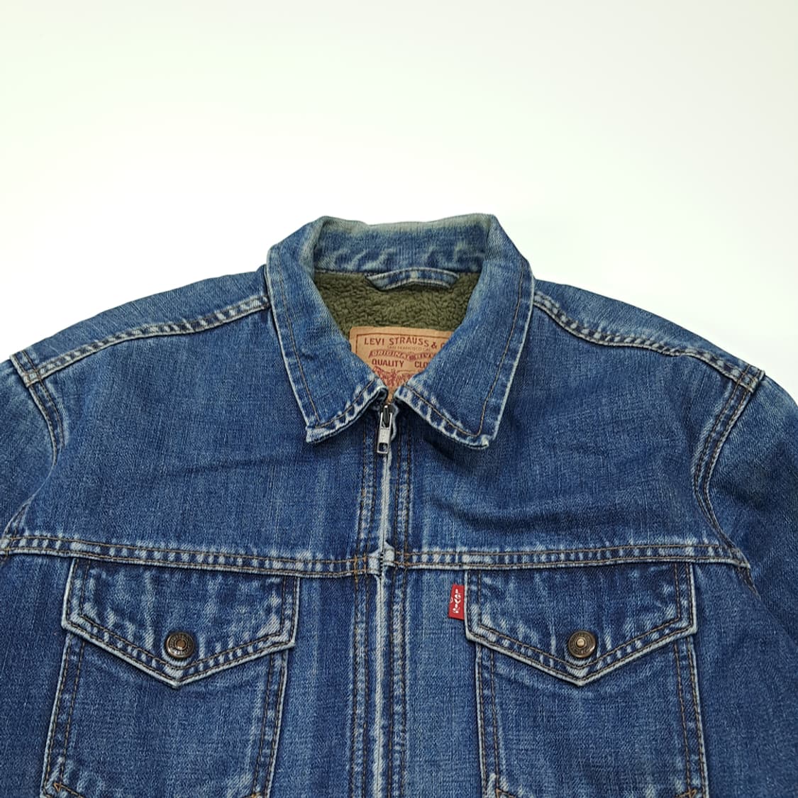 CL235 L 리바이스 90s 튀니지판 쉐르파 지퍼 트러커 자켓 상품이미지2