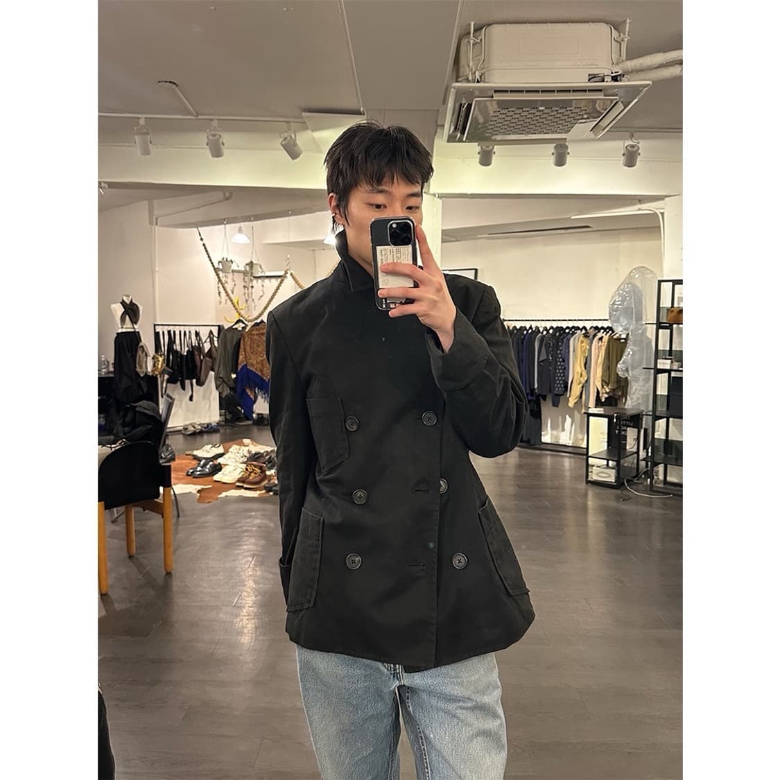 요지야마모토 오버사이즈 피코트 상품이미지4