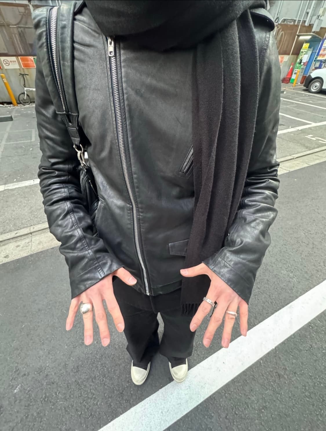 14fw 릭 오웬스 stoogie 캐시미어 도킹 카프 레더자켓 상품이미지9