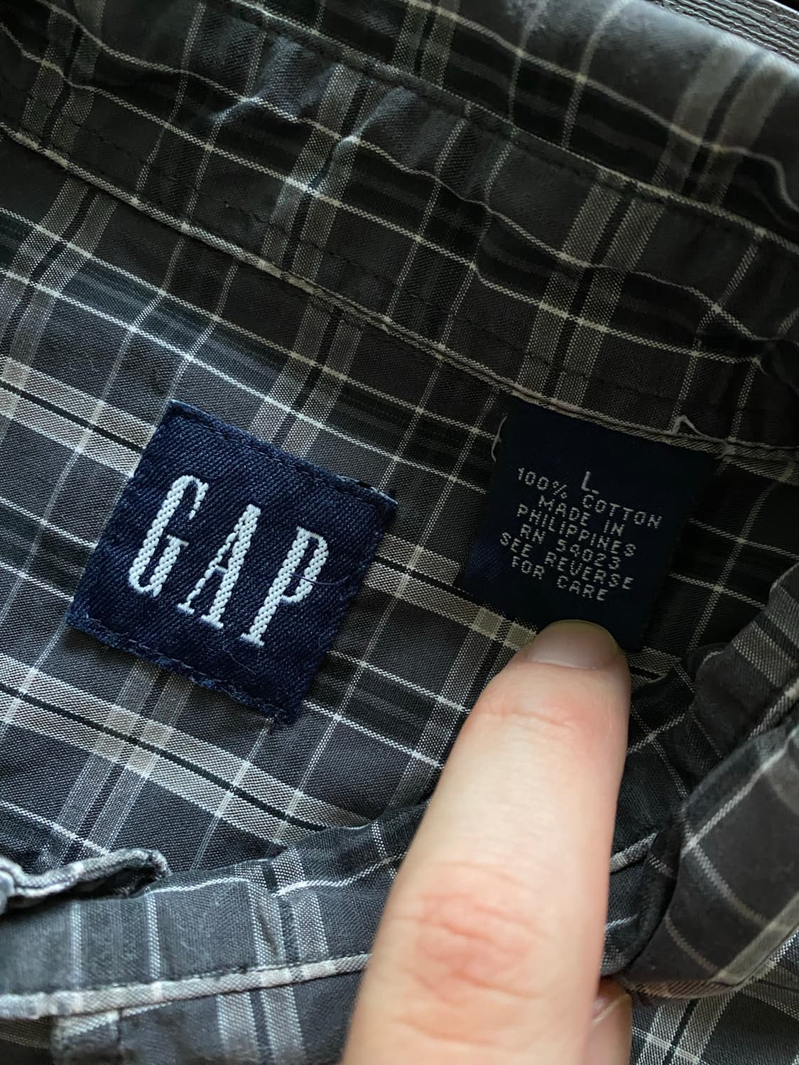 (L) 올드갭 플란넬 반팔 셔츠 상품이미지2
