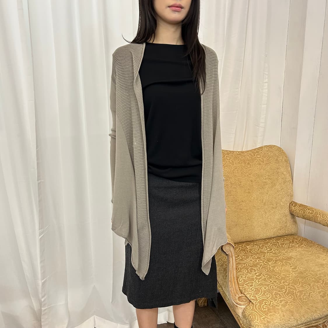 TRANSIT 드레이프 가디건 상품이미지1