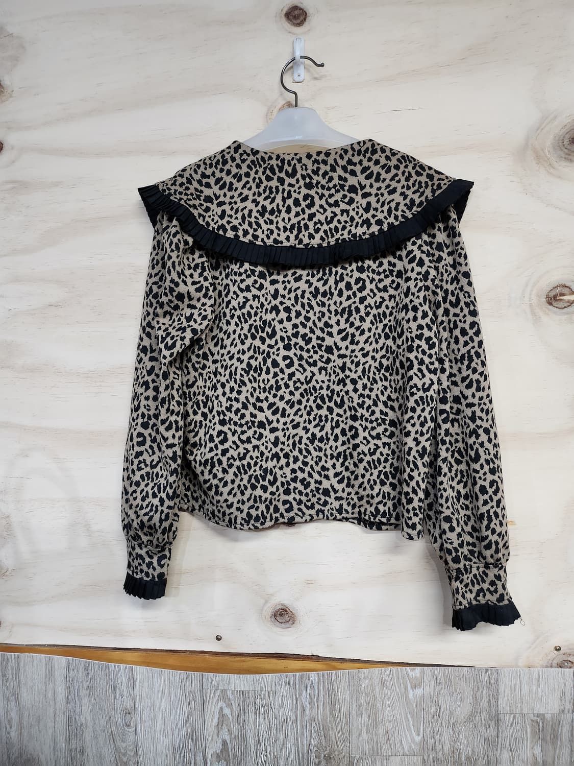 161) 르피타 레오파드 프릴 블라우스 상품이미지5