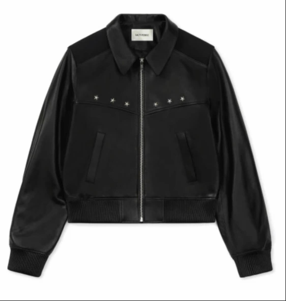 솔티페블 보헤미안 봄버 레더 자켓 상품이미지1