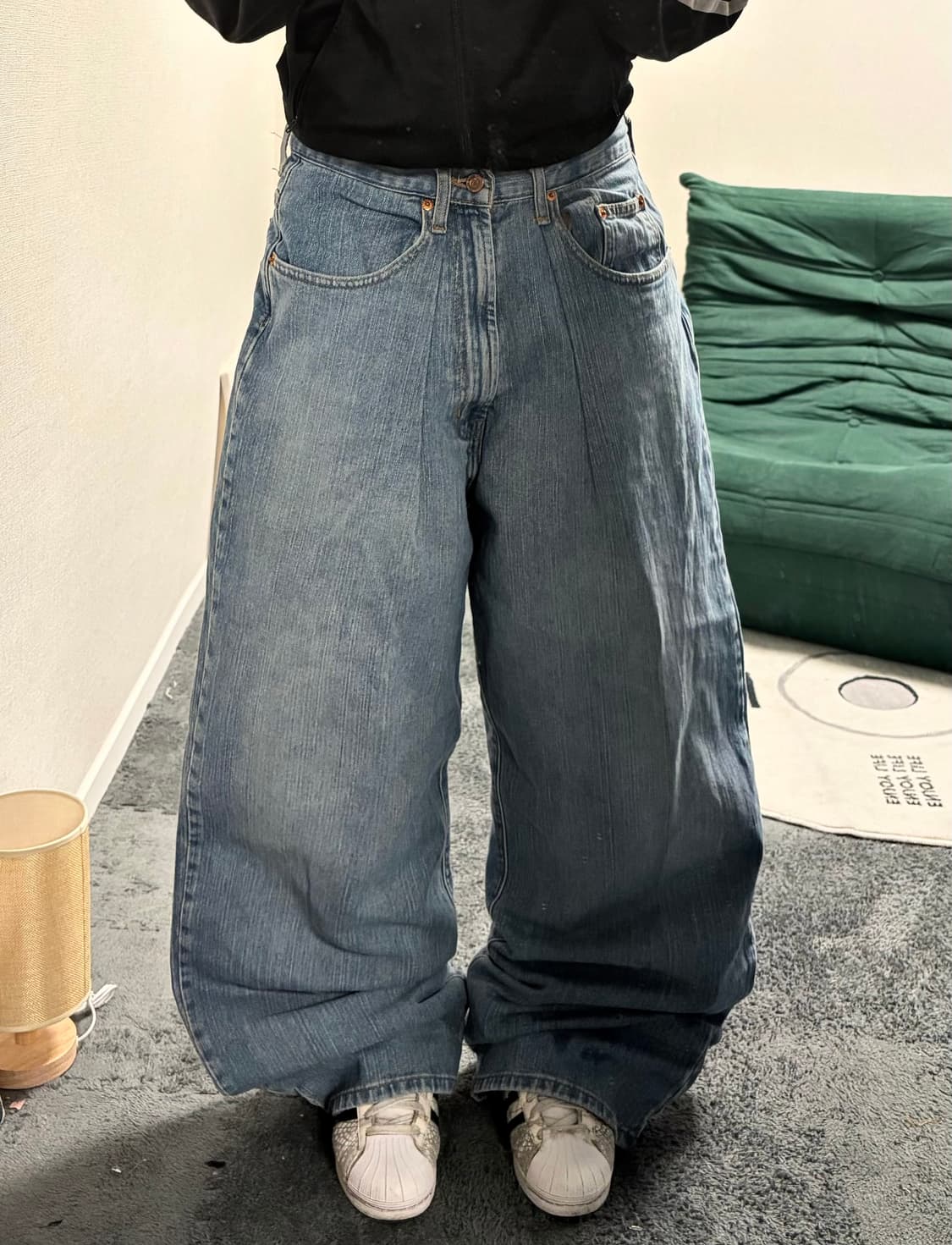 90s GUESS 데님 와이드팬츠 상품이미지2