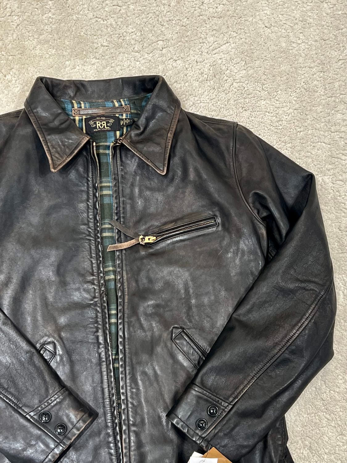 더블알엘 뉴스보이 가죽 자켓 상품이미지2