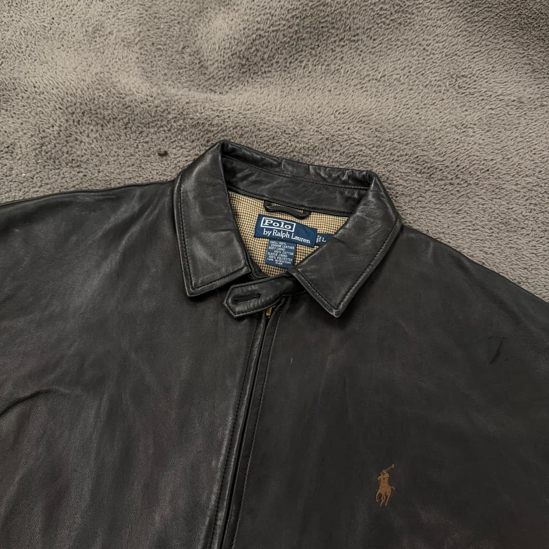 [정품/L] 폴로랄프로렌 블랙 맥스웰 양가죽 레더 자켓 상품이미지6