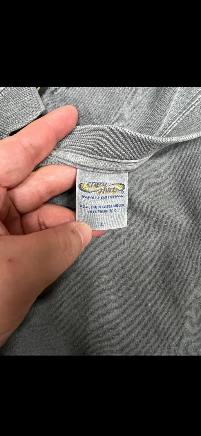 T-260 KONA CRAZY SHIRTS 그레이 프린팅 반팔티셔츠 L 상품이미지3