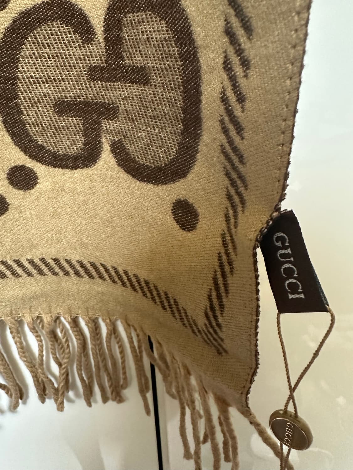 구찌 GG 패턴 캐시미어숄&머플러 브라운 베이지 남여공용 상품이미지2