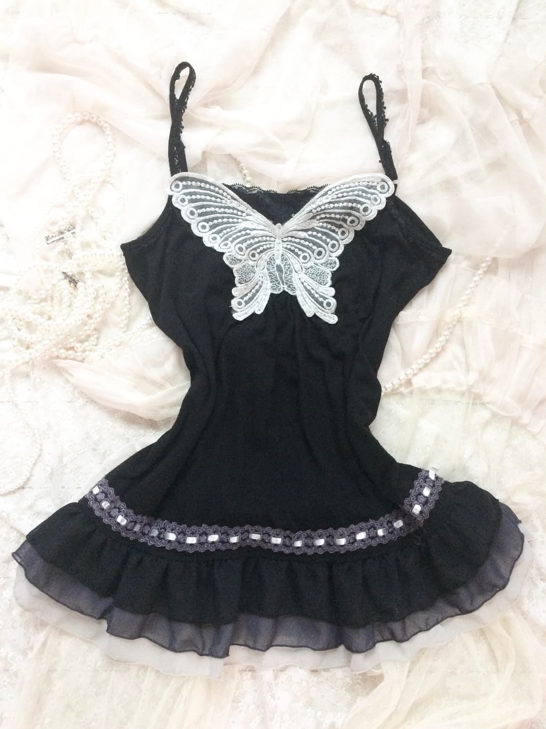 Vintage Axes femme Butterfly Lace Camiso 상품이미지2