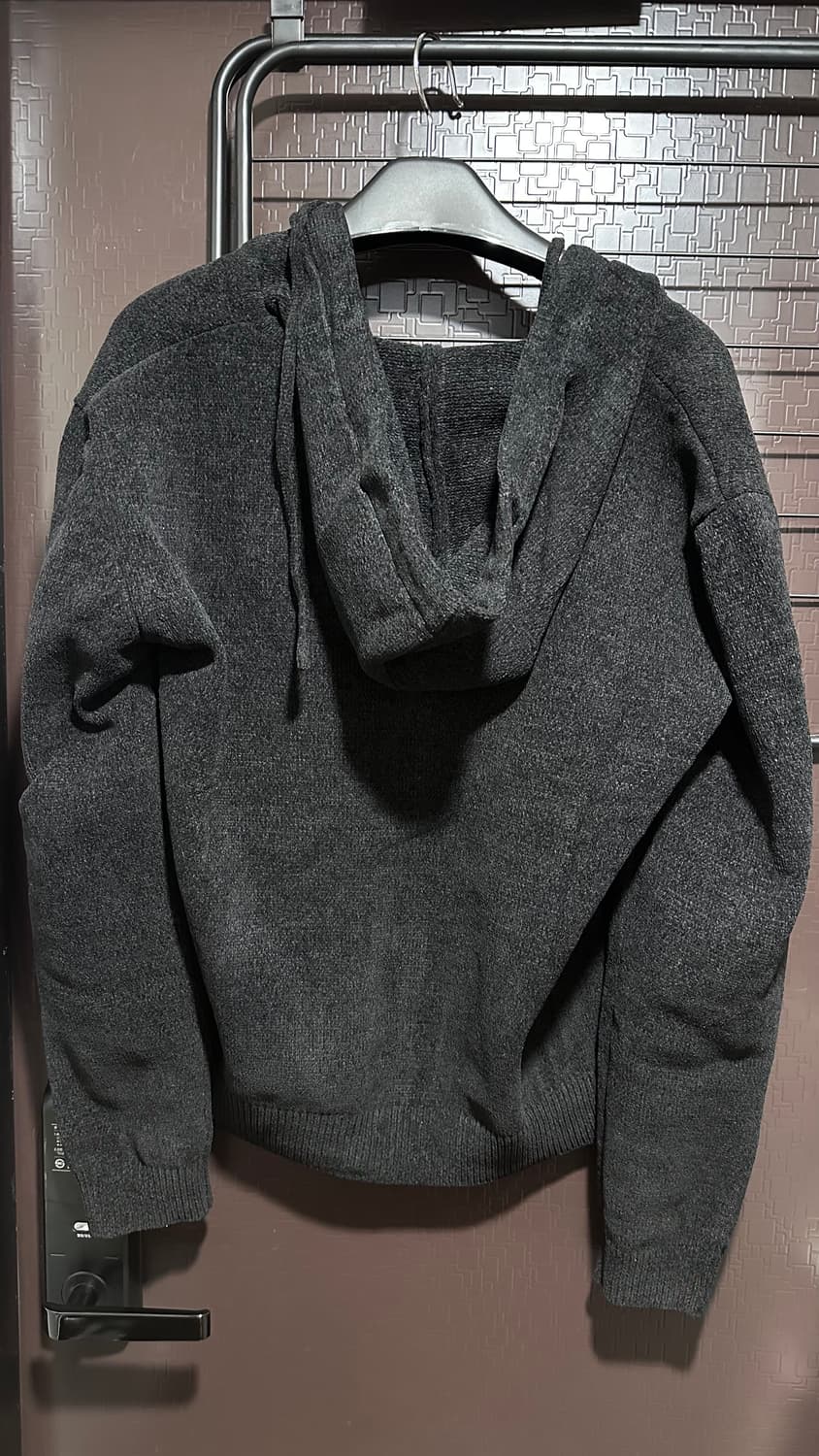 언더마이카 벨벳 얀 니트 후드집업 블랙 상품이미지7