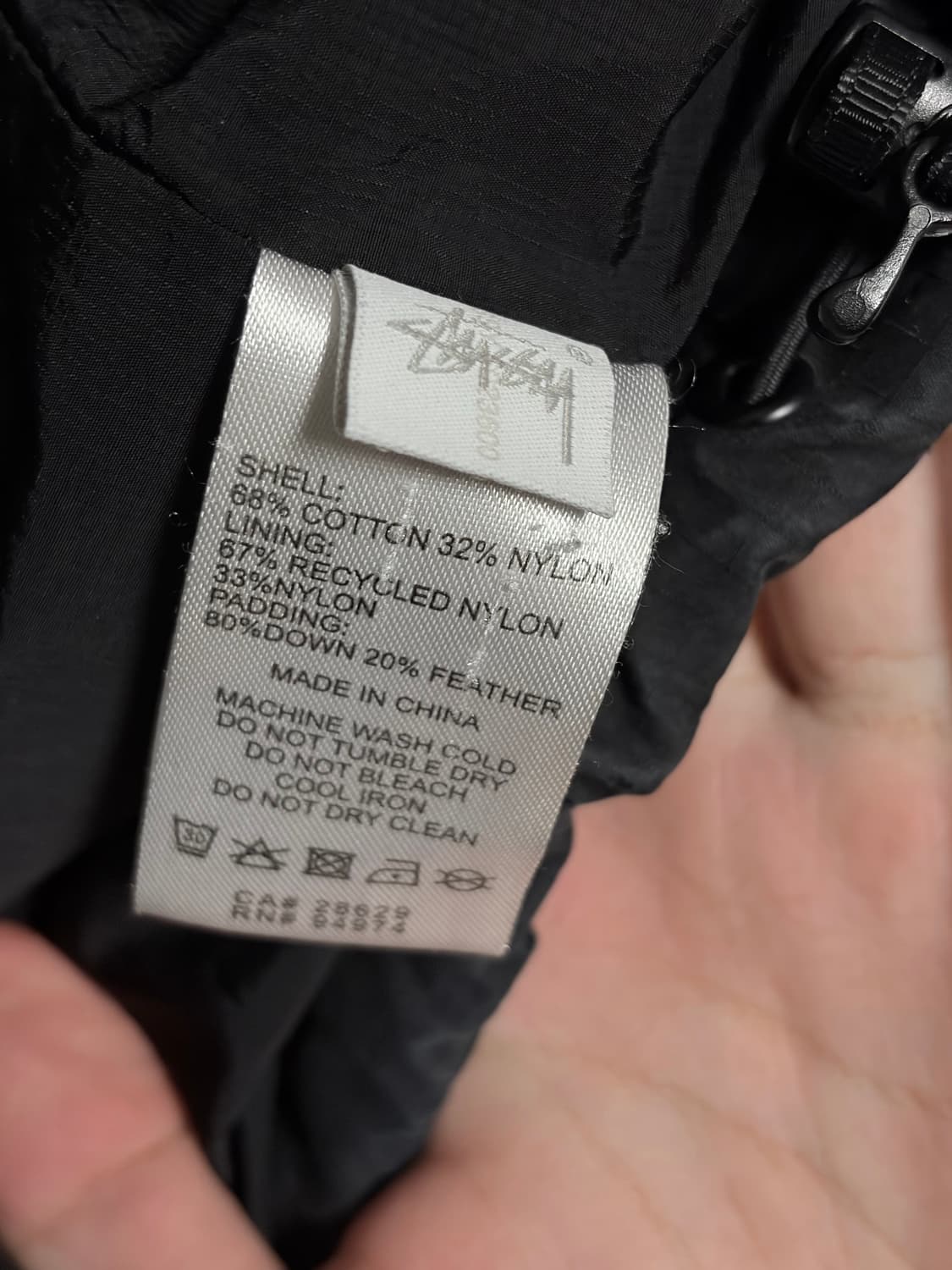 스투시 립스탑 패딩 블랙 상품이미지6