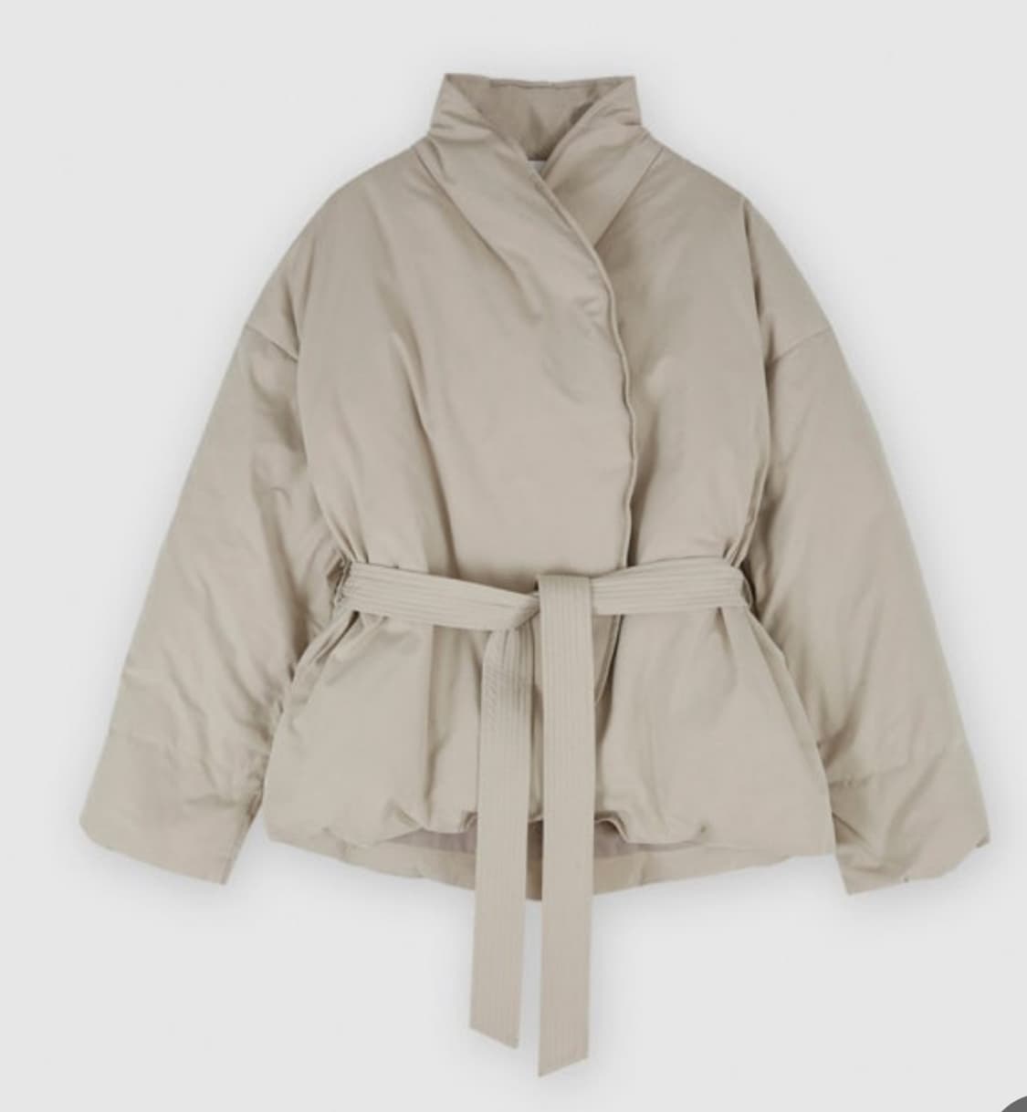 Recto 덕다운벨티드패딩 베이지 상품이미지1